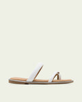 FLAT LEATHER SLAVE SANDALS CAMILA PLOMB