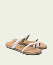 FLAT LEATHER SLAVE SANDALS CAMILA PLOMB