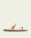FLAT LEATHER SLAVE SANDALS CAMILA ROSÉ