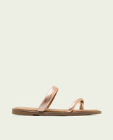 FLAT LEATHER SLAVE SANDALS CAMILA ROSÉ