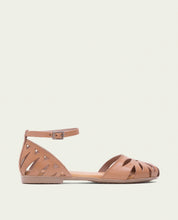 SANDALE PLATE EN CUIR ALICE NOIR