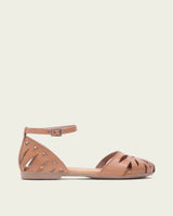 SANDALES PLATES EN CUIR ALICE TAUPE