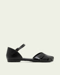 ALBA BLACK FLAT SANDAL