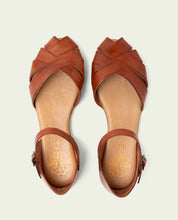 LEATHER FLAT SANDAL ALBA
