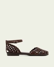 SANDALE PLATE EN CUIR ARIA MOKA
