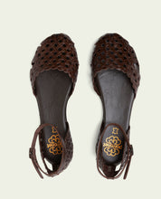 SANDALE PLATE EN CUIR ARIA MOKA