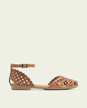 SANDALE PLATE EN CUIR ARIA MOKA