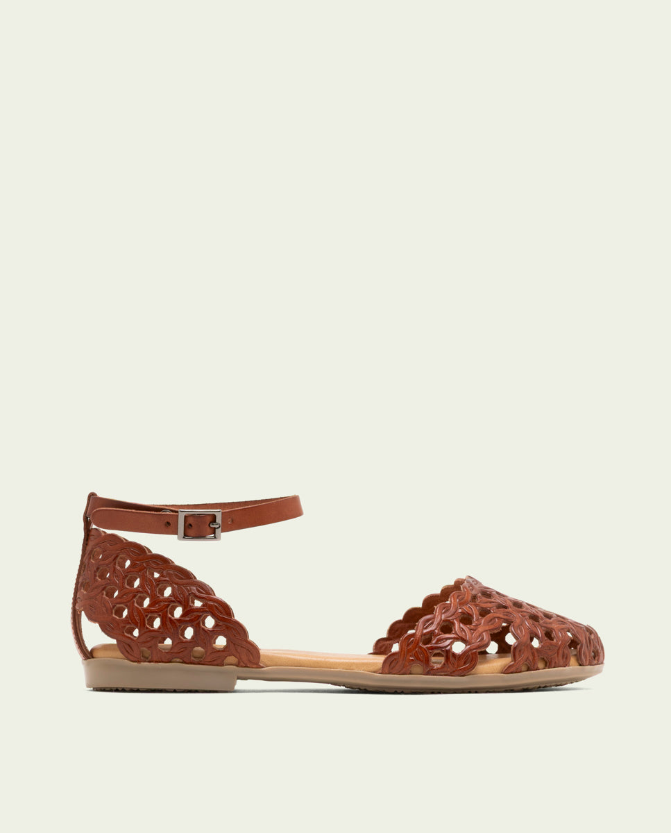 SANDALE PLATE EN CUIR ARIA CUIR