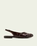 SANDALES PLATES EN CUIR ANDREA MOKA