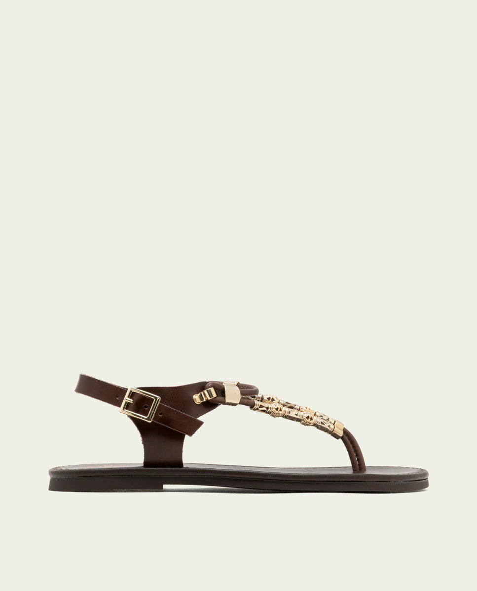 MOKA LEATHER TOE POST SANDAL ADA