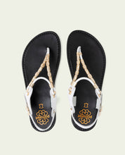 WHITE LEATHER TOE POST SANDALS ADA