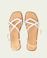 SANDALES PLATES EN CUIR À BRIDES BÁRBARA BLANC