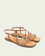 FLAT LEATHER SANDALS BONNIE TAUPE