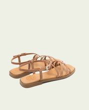 FLAT LEATHER SANDALS BONNIE TAUPE