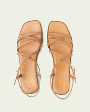 FLAT LEATHER SANDALS BONNIE TAUPE