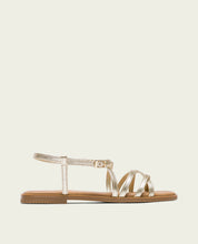 FLAT LEATHER SANDALS BONNIE TAUPE