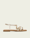 SANDALES PLATES EN CUIR BONNIE OR