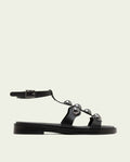 BLACK LACED SANDALS BIANCA