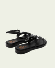 BLACK LACED SANDALS BIANCA