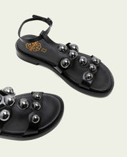 BLACK LACED SANDALS BIANCA
