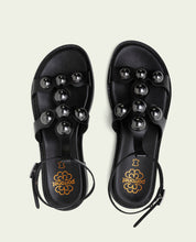 BLACK LACED SANDALS BIANCA