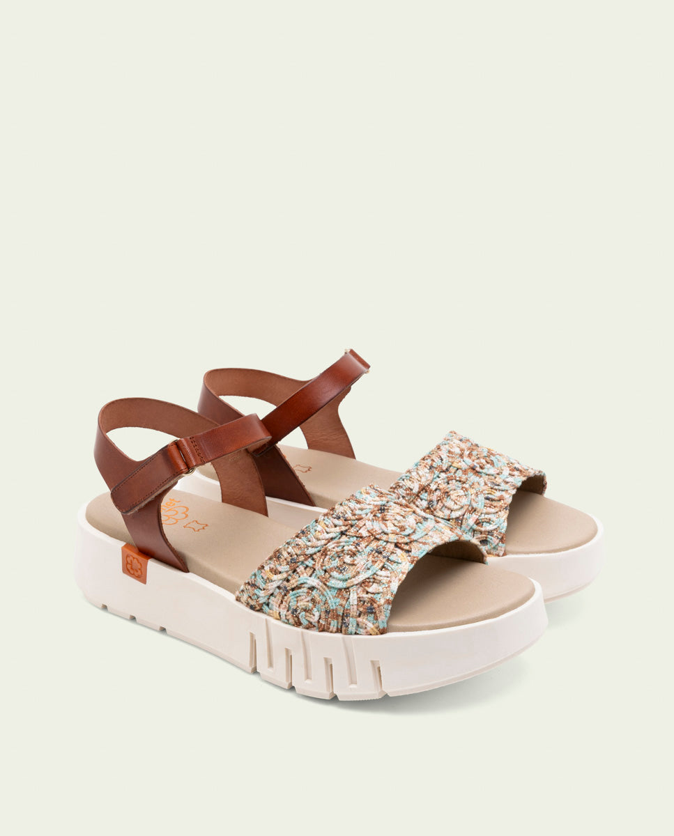 DIANA LEATHER WEDGE HEEL SANDALS