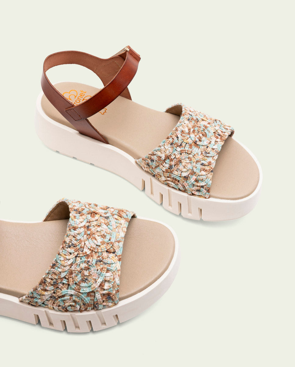 DIANA LEATHER WEDGE HEEL SANDALS
