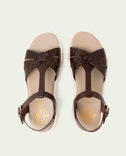 DULCE MOCHA WEDGE HEEL LEATHER SANDALS