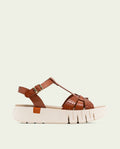 DULCE LEATHER WEDGE HEEL SANDALS