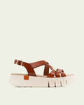 DÉBORA LEATHER WEDGE HEEL SANDALS