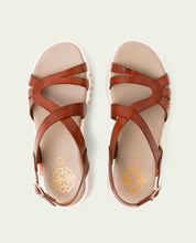 DÉBORA LEATHER WEDGE HEEL SANDALS