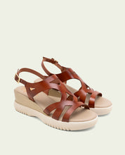ESTELA LEATHER WEDGE HEEL SANDALS