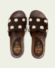 GIANNA MOKA STUDDED LEATHER HEEL SANDAL