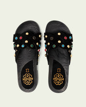 GRACIA BLACK JEWEL HEEL SANDAL