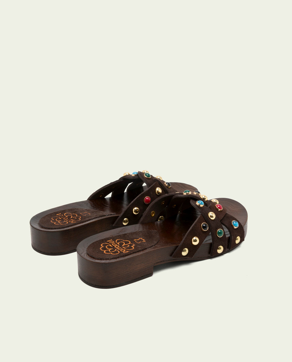 GRACIA MOKA JEWEL HEEL SANDAL