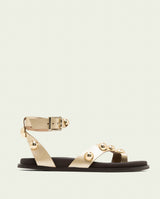 HOLLY GOLD STUDDED FLAT SANDAL