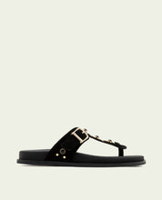 HARPER BLACK SLAVE FLAT SANDAL