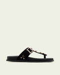 HARPER BLACK SLAVE FLAT SANDAL