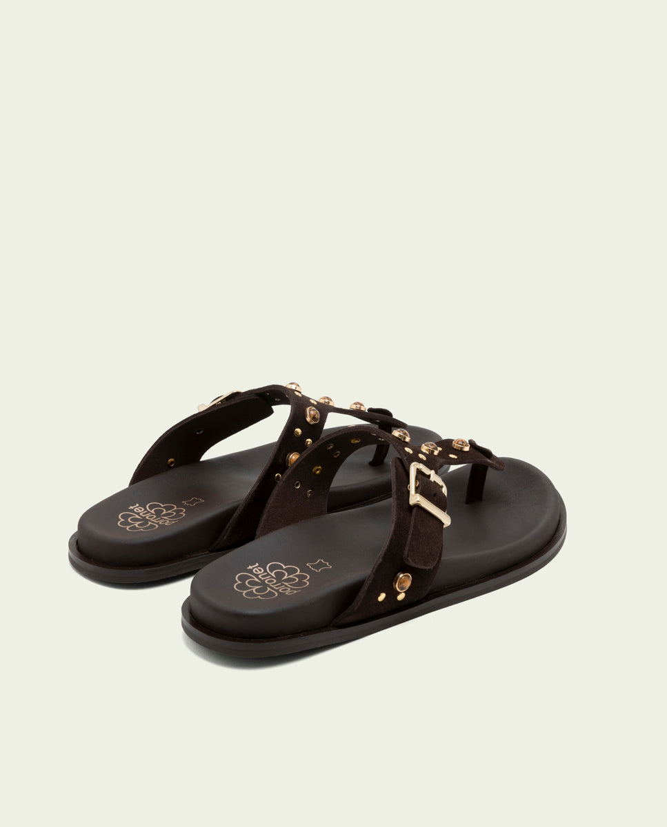 HARPER MOKA SLAVE FLAT SANDAL