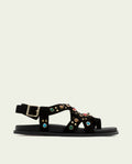 HAZEL BLACK FLAT SANDAL