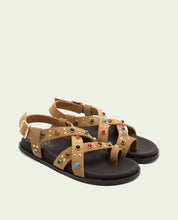 HAZEL CAMEL FLAT SANDAL