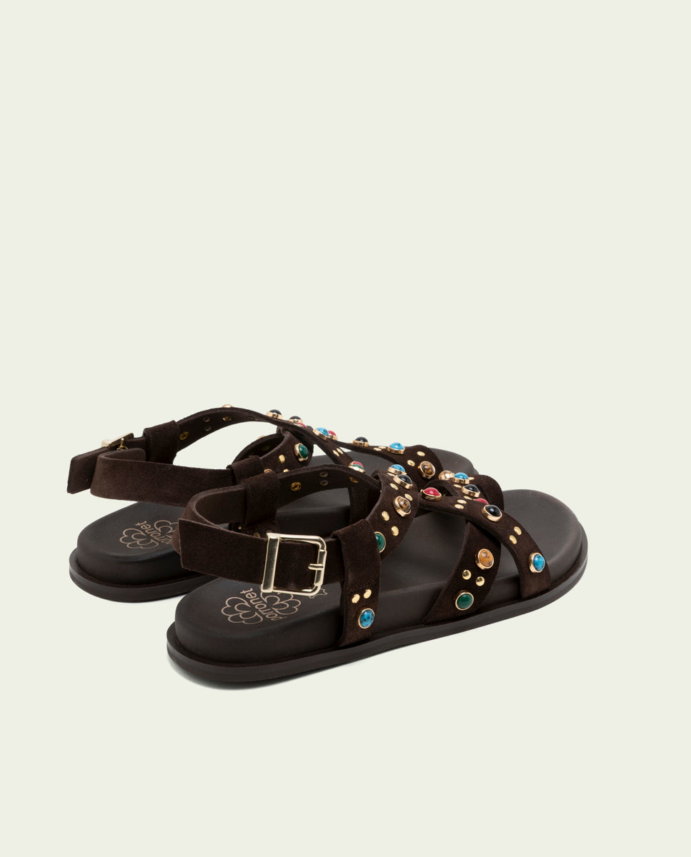 HAZEL MOKA FLAT SANDAL