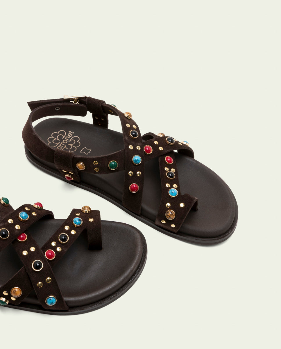 HAZEL MOKA FLAT SANDAL