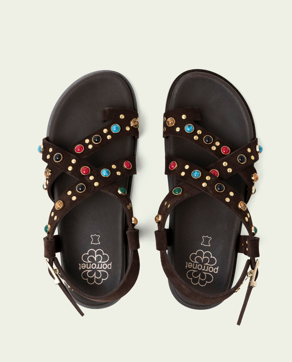 HAZEL MOKA FLAT SANDAL