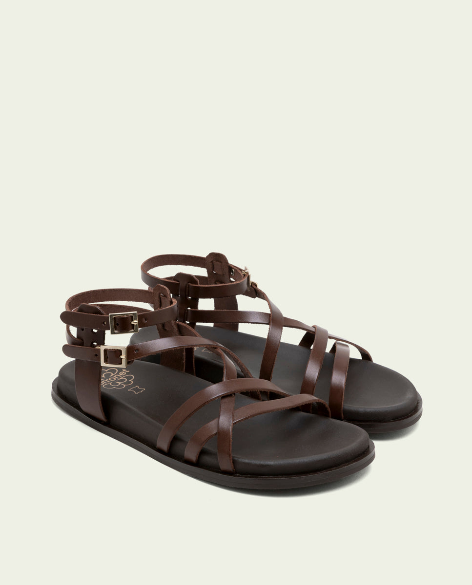 SANDALE PLATE EN CUIR HERA CUIR