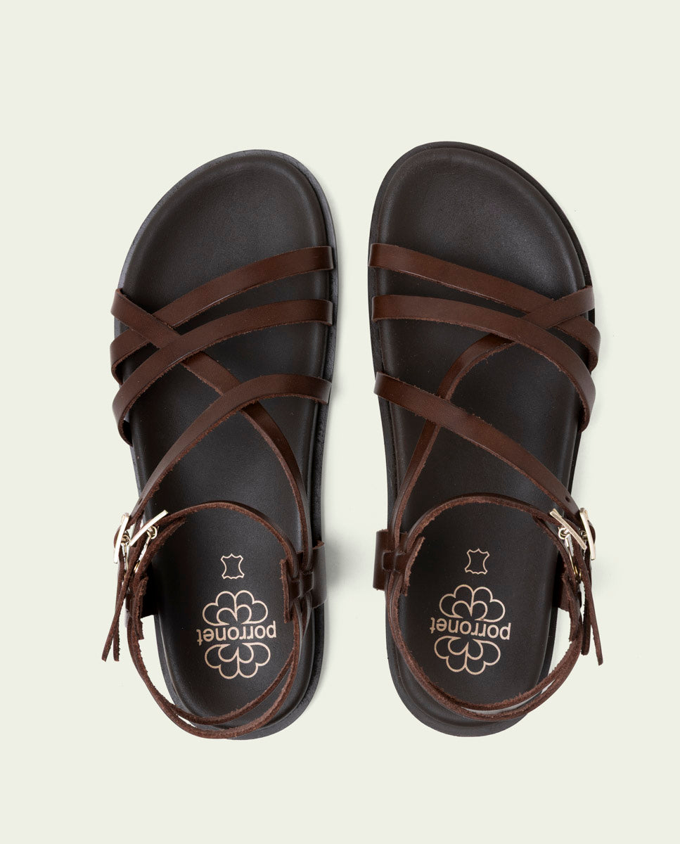 SANDALE PLATE EN CUIR HERA CUIR