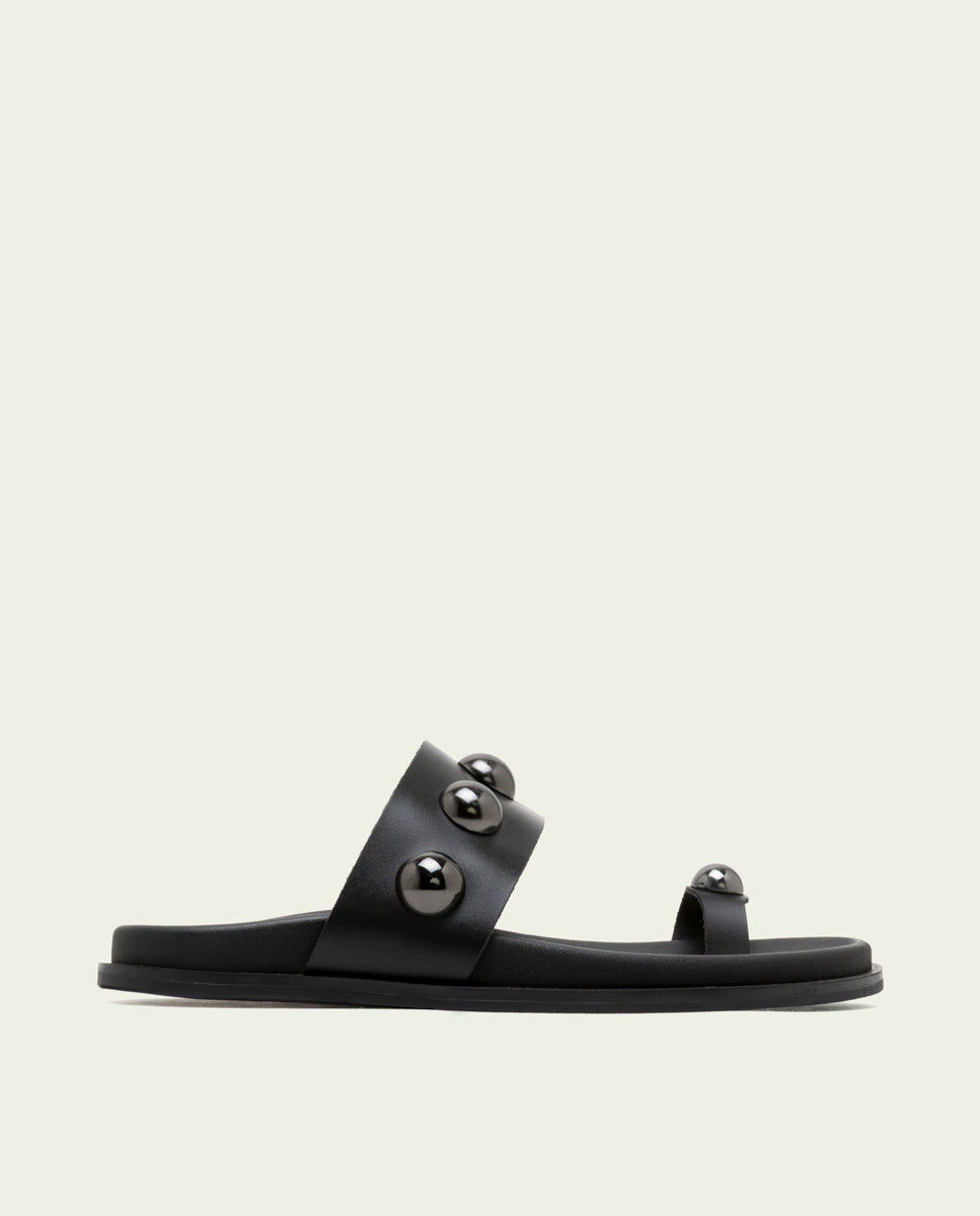 HADID BLACK FLAT SANDAL