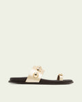 HADID GOLD STUDDED FLAT SANDAL