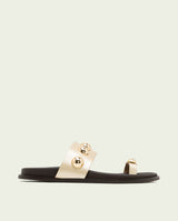 HADID GOLD STUDDED FLAT SANDAL