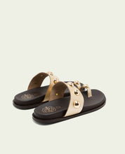 HADID GOLD STUDDED FLAT SANDAL
